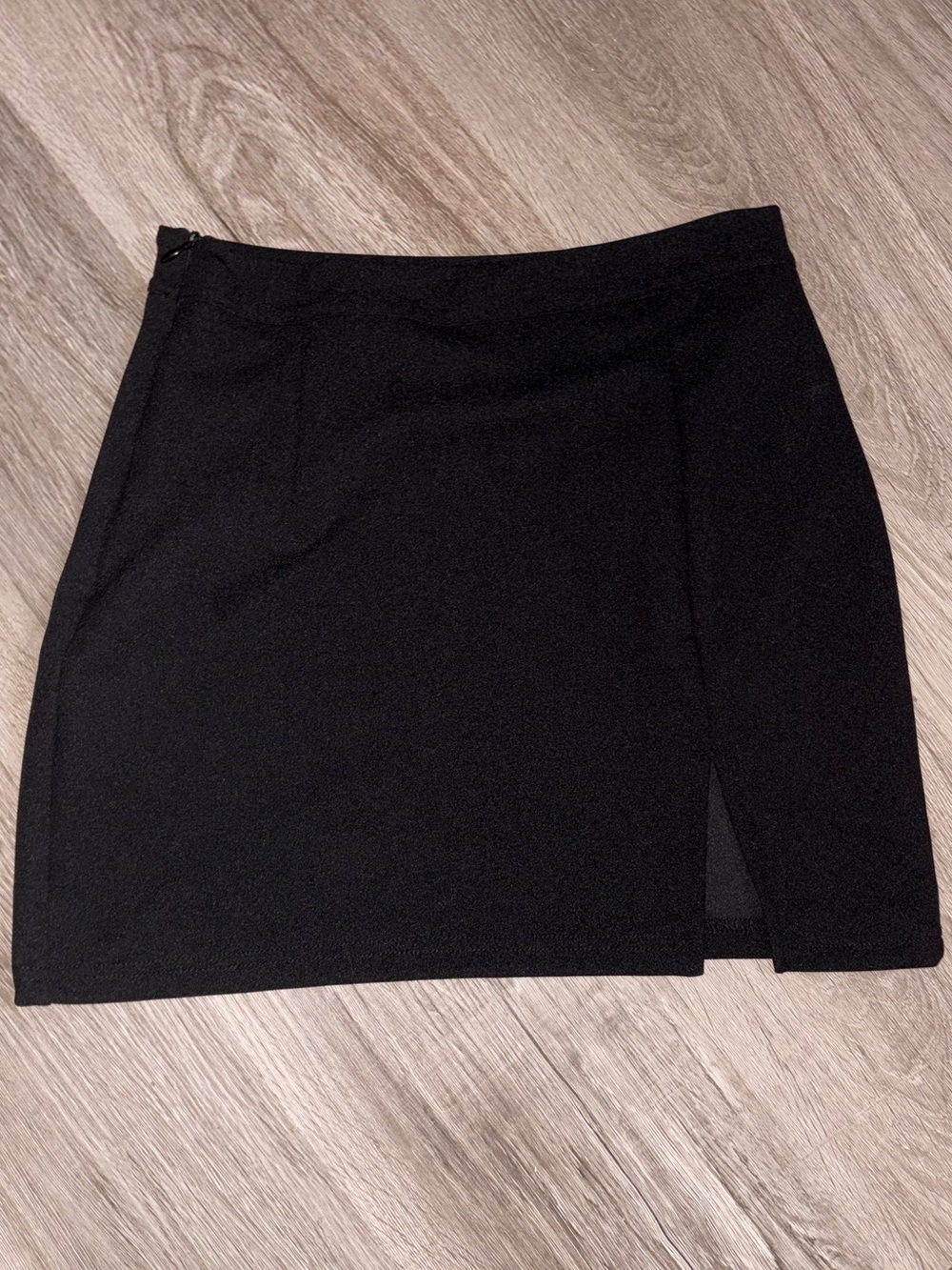 SHEIN Black Mini Skirt with Side Slit